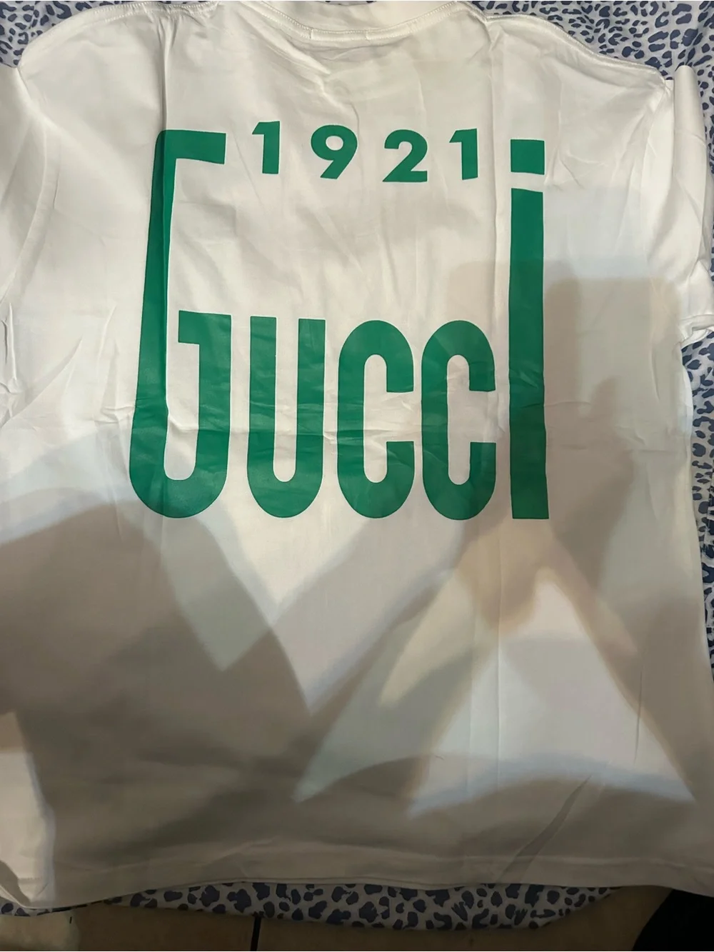 Gucci White Short Sleeve Crewneck T-Shirt with Logo Patch